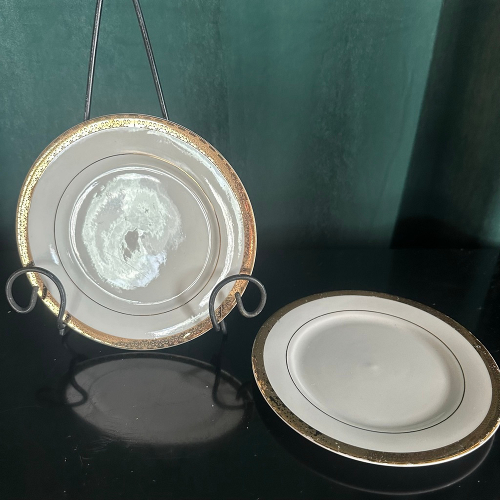 Sango Georgetown Dinnerware Plates White Gold